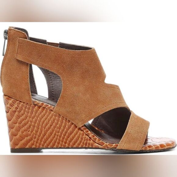 Donald Pliner Preppy Academia Coastal Capsule Neutral Minimalist Wedge Heel 7M - Picture 7 of 12